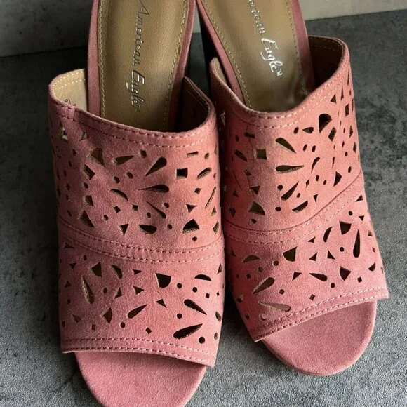 American Eagle Pink Hills Shoes Size 7 Pumps Heels - Picture 15 of 16
